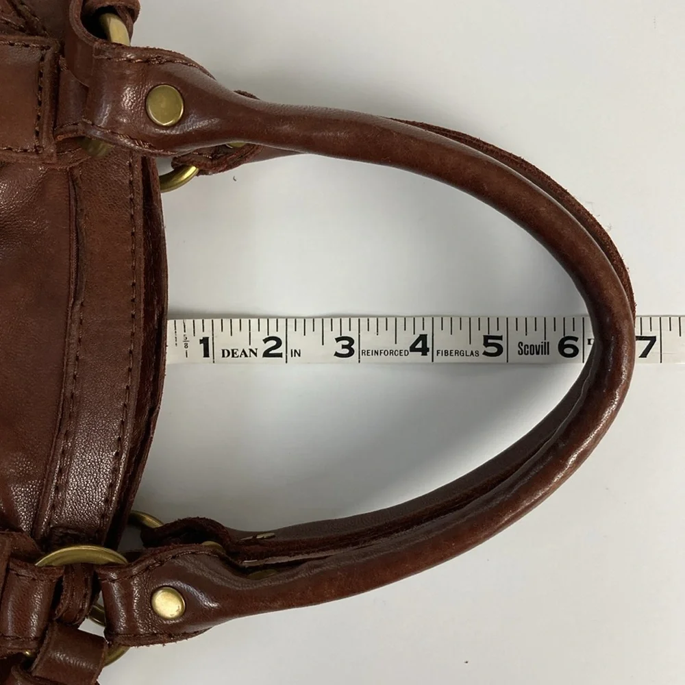 Lucky Brand Brown Lamb Leather Satchel Bag